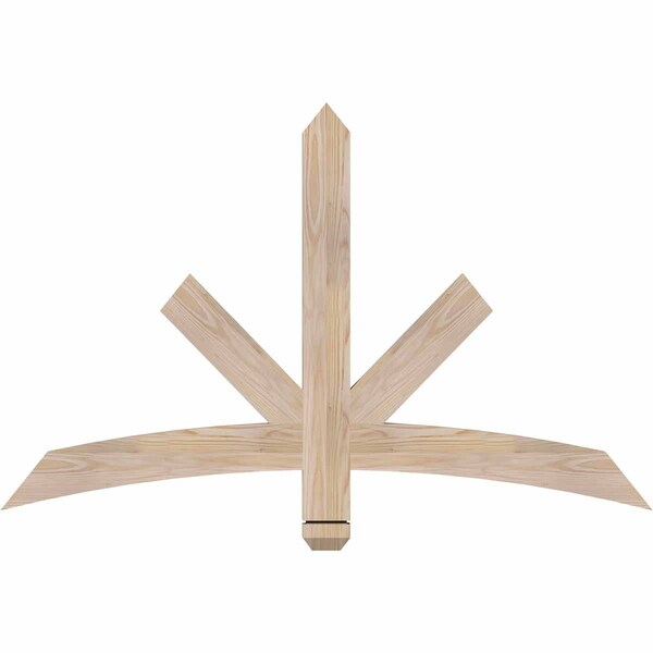 Ekena Millwork Alberta Smooth Timber Gable Bracket, Douglas Fir, 48"W x 30"H x 1 1/2"D x 3 1/2"F, 15/12 Pitch GBW048X30X0204ALB00SDF - main